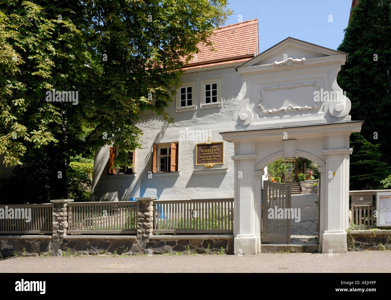 Schillerhaus, wo er, "Lied an Die Freude", Leipzig, Sachsen, Deutschland geschrieben hat Stockfoto
