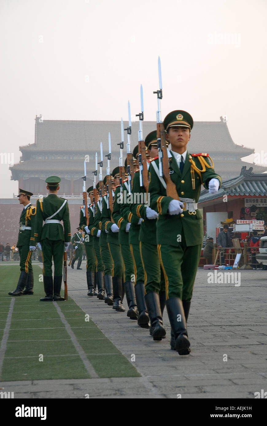 Militärparade, Peking, Volksrepublik China Stockfoto