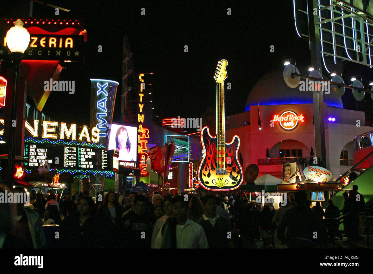 Universal City Walk - Einkaufsmöglichkeiten, Kinos und Restaurants in Universal City Los Angeles California Vereinigten Staaten von Amerika Stockfoto