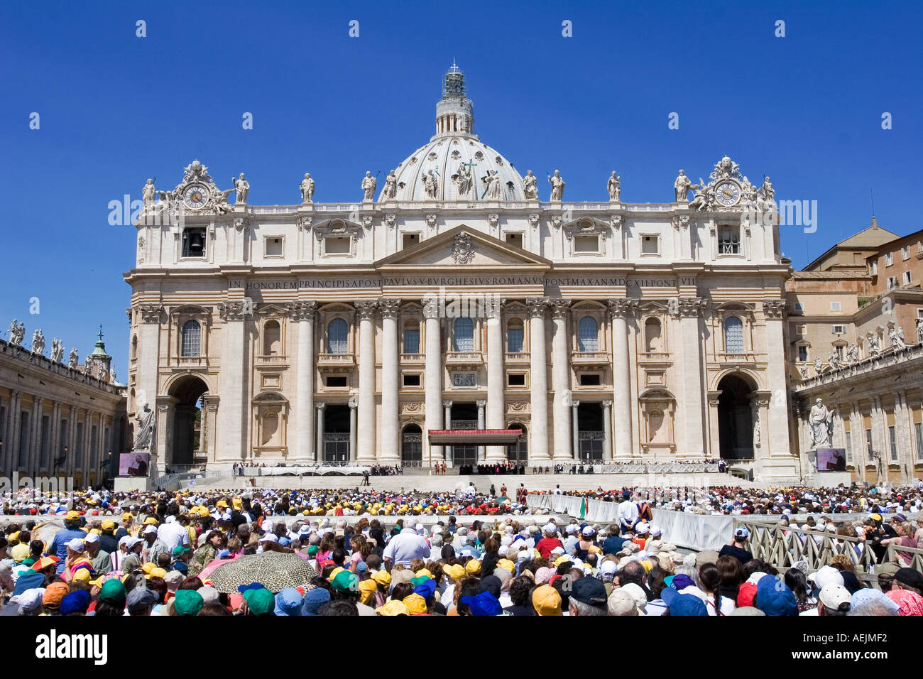 Mittwoch Masse - Piazza San Pietro - Vatikan - Rom - Italien Stockfoto