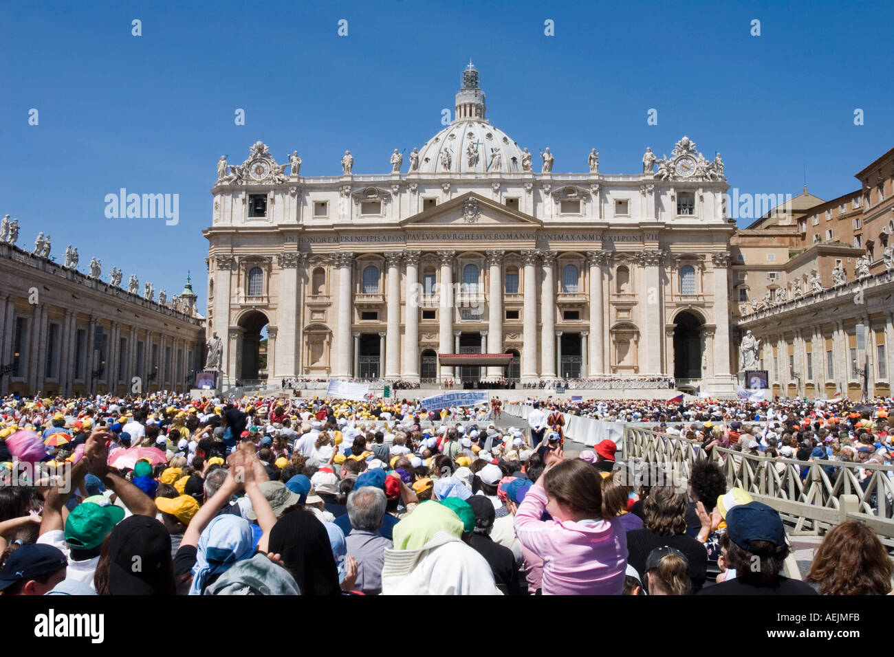 Mittwoch Masse - Piazza San Pietro - Vatikan - Rom - Italien Stockfoto