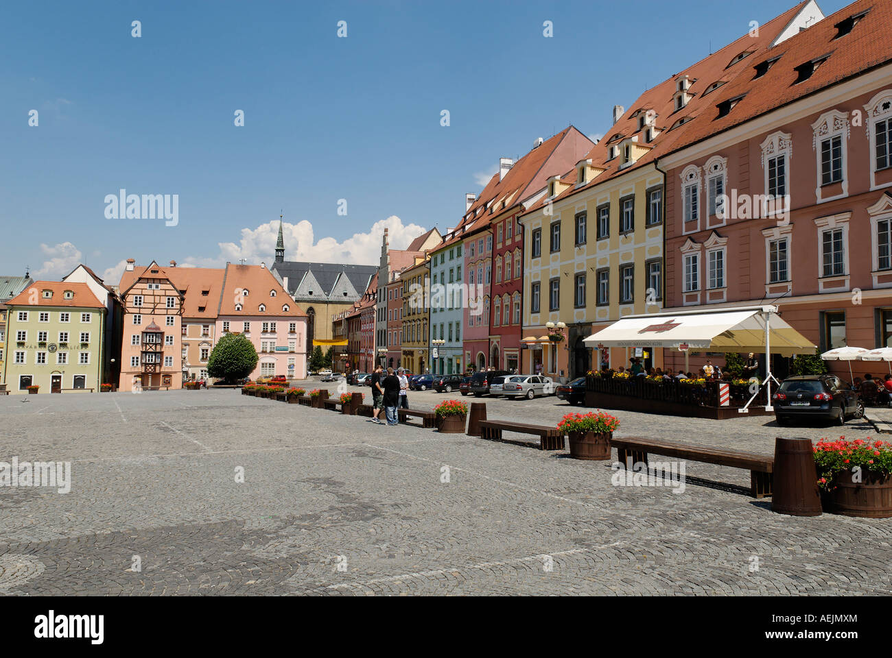 Historische alte Stadt Cheb, Eger, Westböhmen, Tschechien Stockfoto