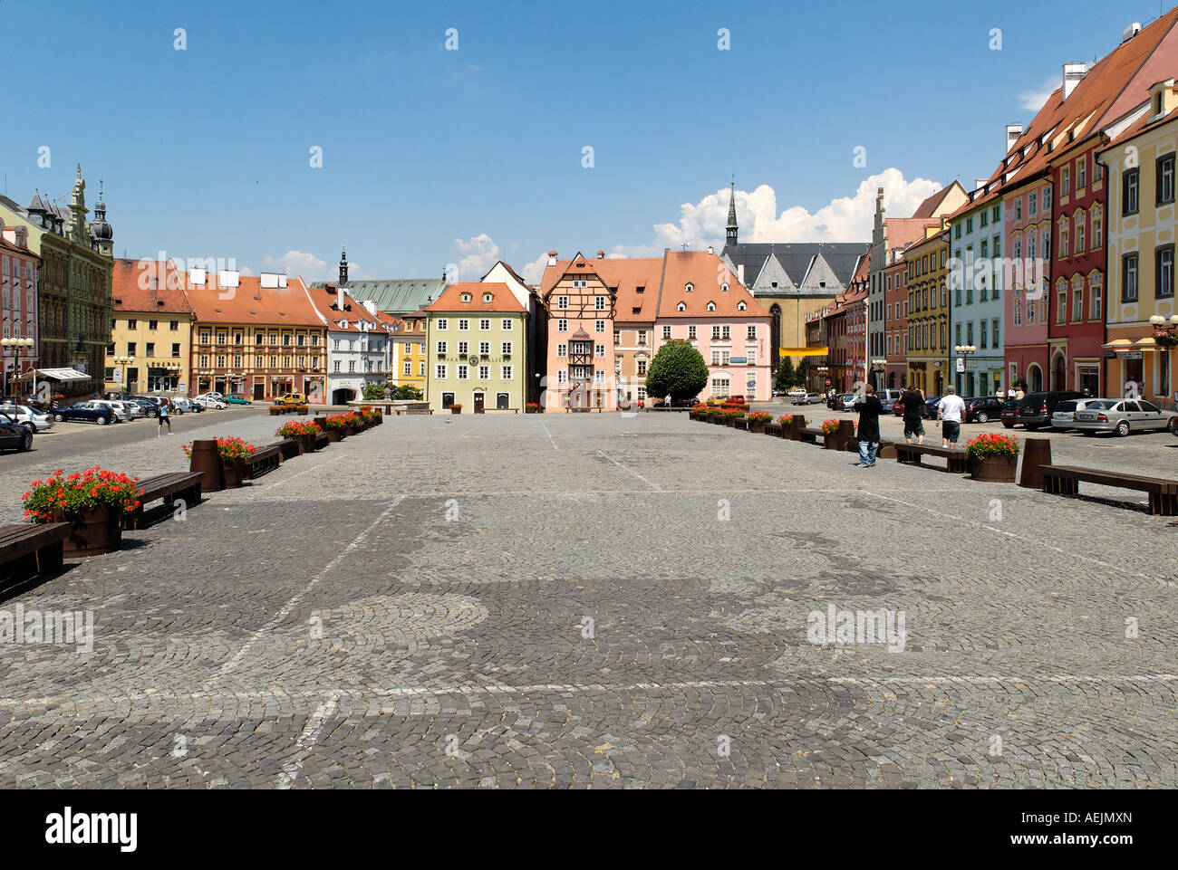 Historische alte Stadt Cheb, Eger, Westböhmen, Tschechien Stockfoto