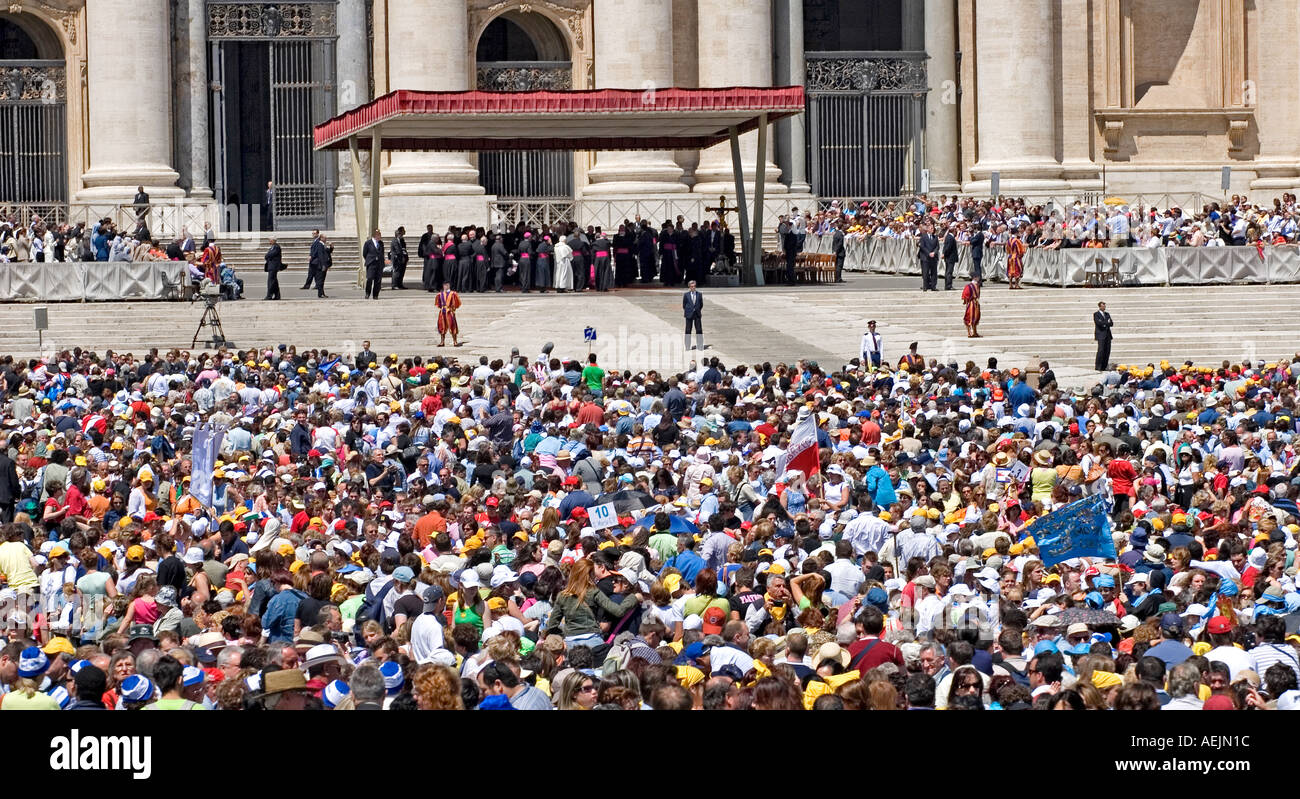 Mittwoch Masse - Piazza San Pietro - Vatikan - Rom - Italien Stockfoto