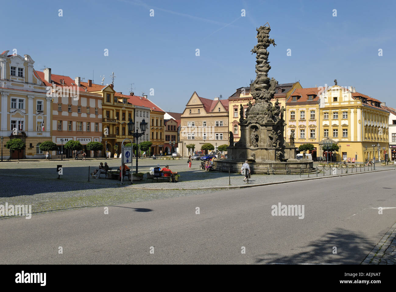Historischen Stadtplatz von Chrudim, Böhmen, Tschechische Republik Stockfoto