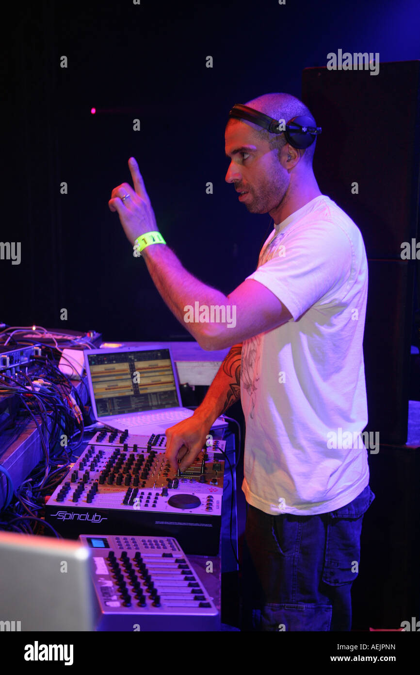 DJ Chris Liebing in "Nature one", eine TechnoParty in der Nähe von Kastellaun, RheinlandPfalz