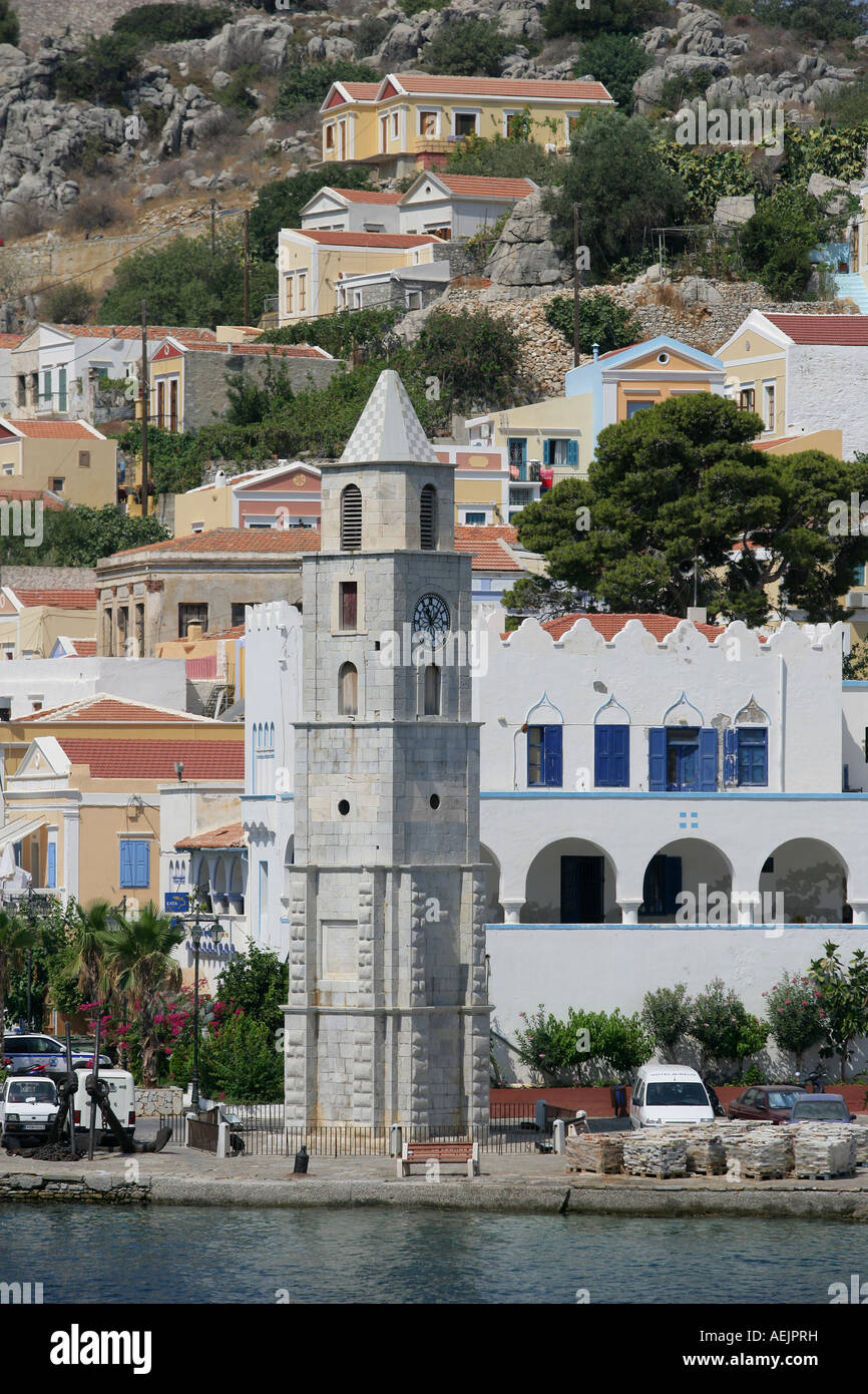 Die Insel Symi in der Nähe von Rhodos, Griechenland, Europa Stockfoto