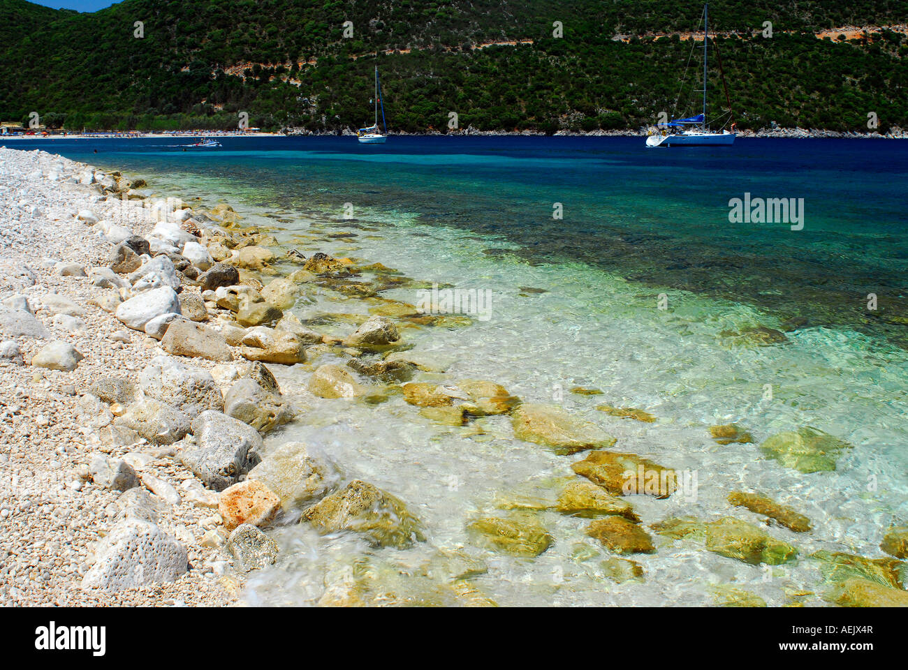 Badebucht, Kefalonia, Ionische Inseln, Griechenland Stockfoto