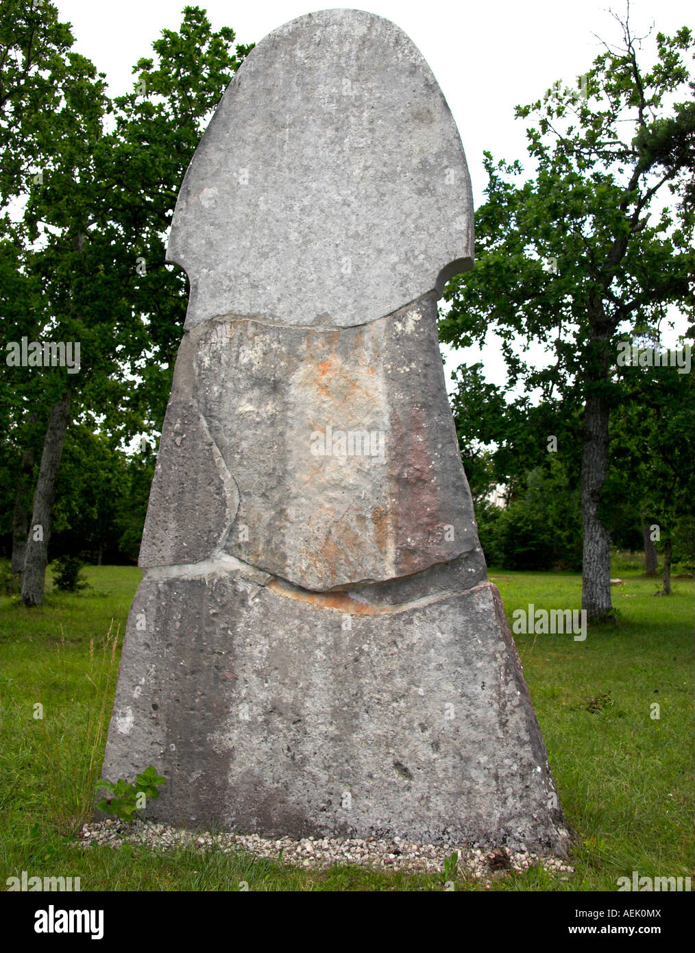 Viking Bild Stein in Bunge, Gotland, Schweden Stockfoto