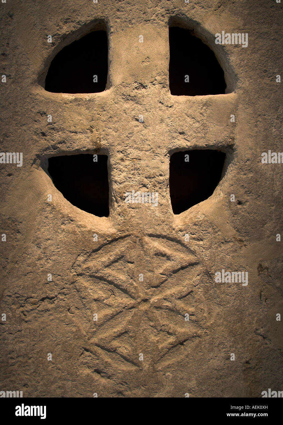 Detail von einem Viking Bild Stein in das Museum von Visby, Gotland, Schweden Stockfoto