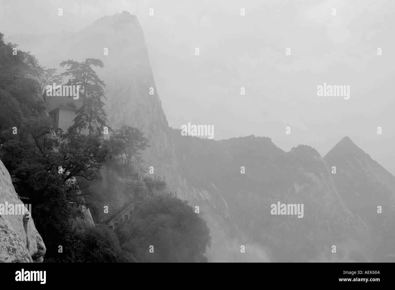 China Shaanxi Hua Shan Heiligen Berges liegt 120 km östlich von Xian Stockfoto