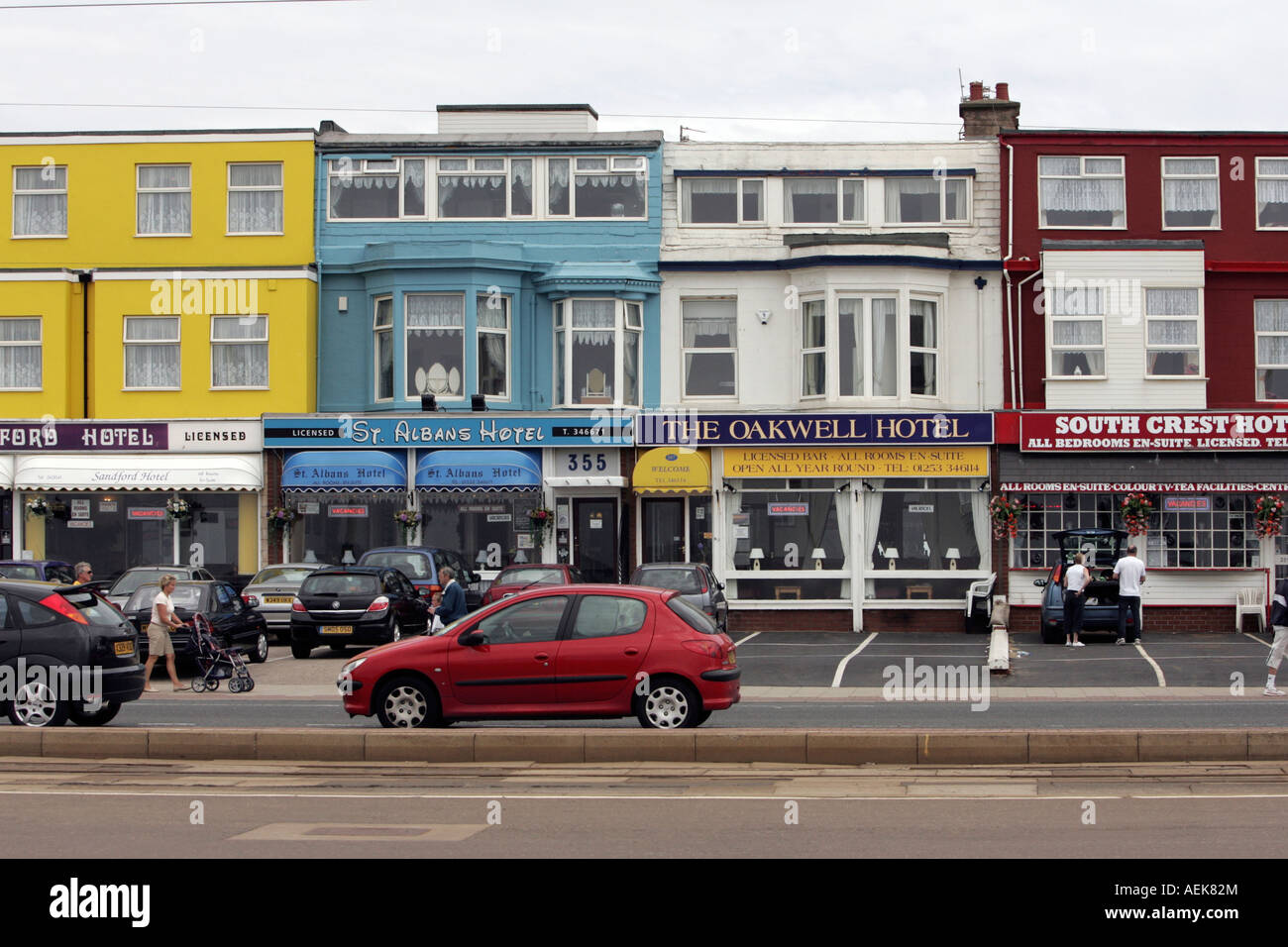 Stadtbild Blackpool Stockfoto