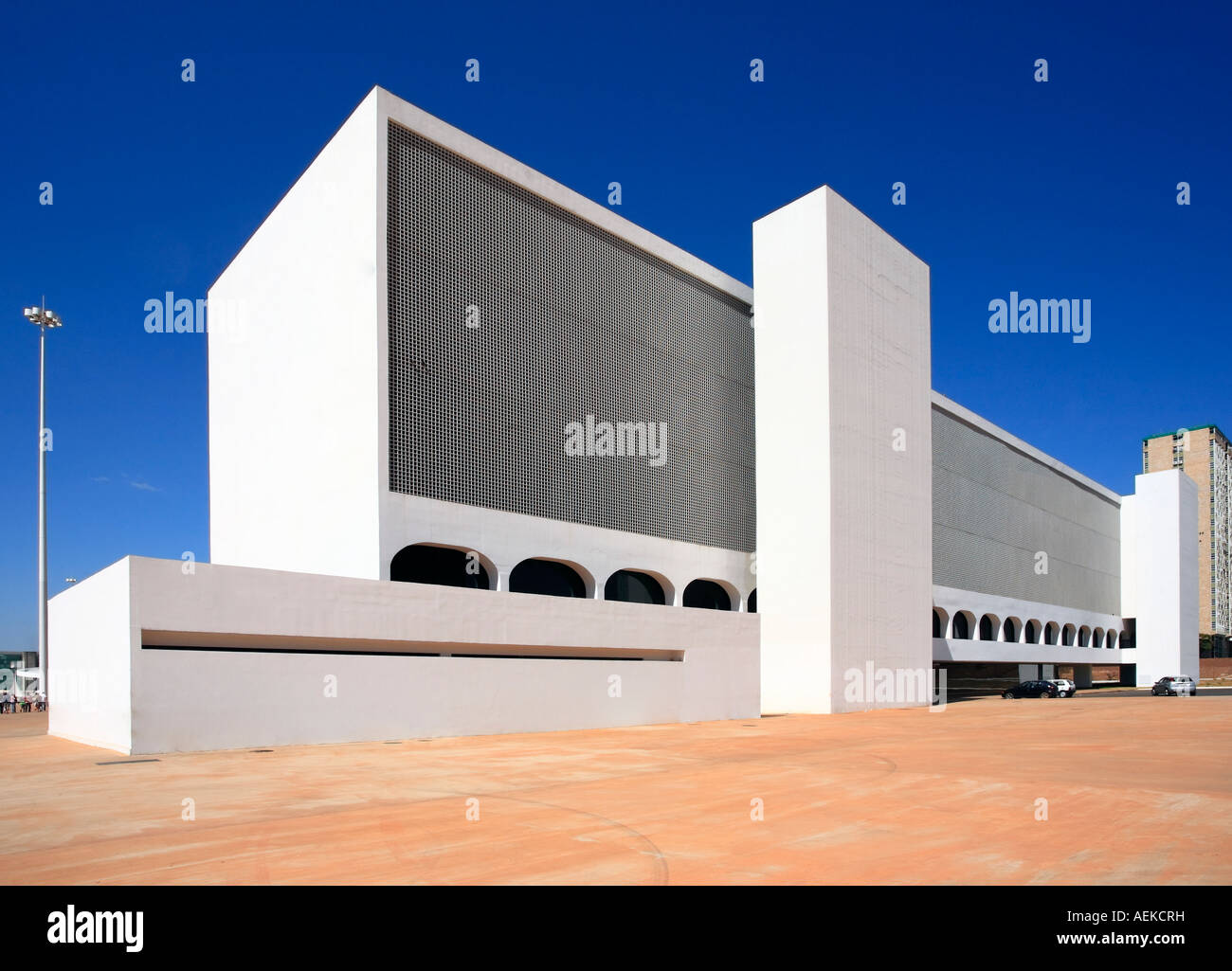 Die Metropolitan Kathedrale von Brasilia-Hauptstadt von Brasilien zum UNESCO-Weltkulturerbe ist ein Ausdruck von der Genialität des Architekten Oscar Niemeyer Stockfoto