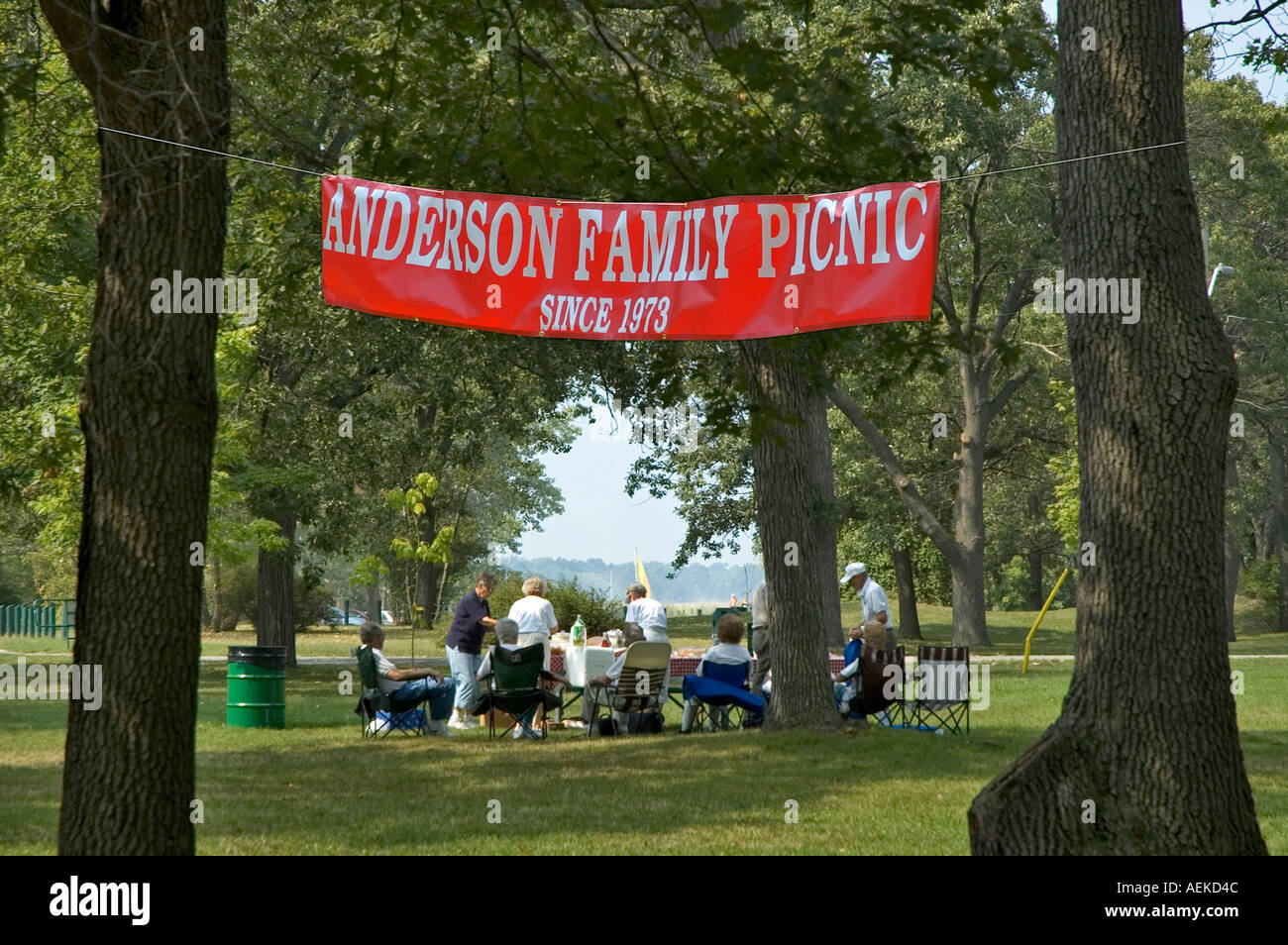 Anderson Clan feiert Familientreffen seit 1973 Stockfoto