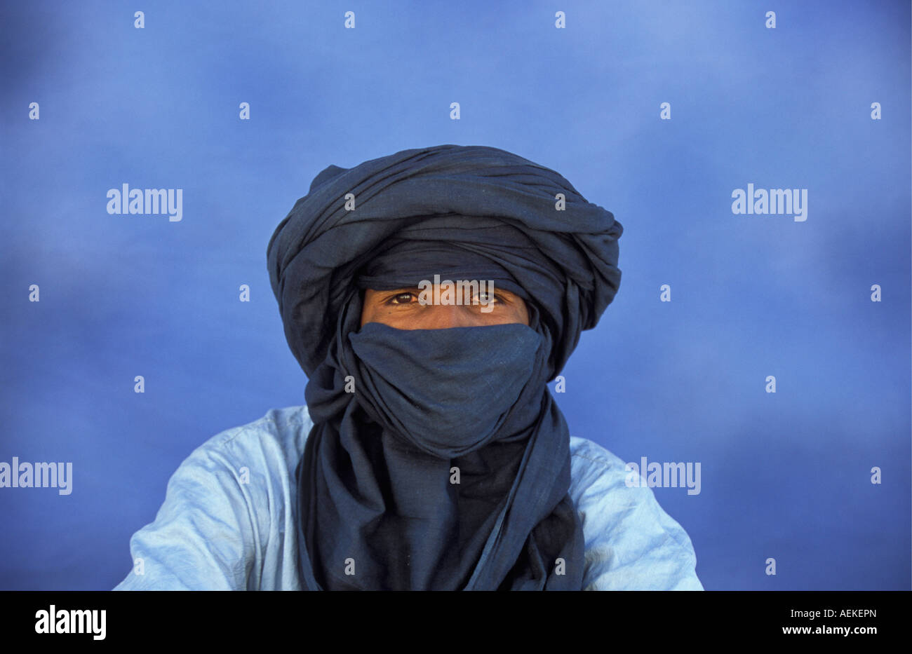 Libyen Ghat Mann der Tuareg Stamm Stockfoto
