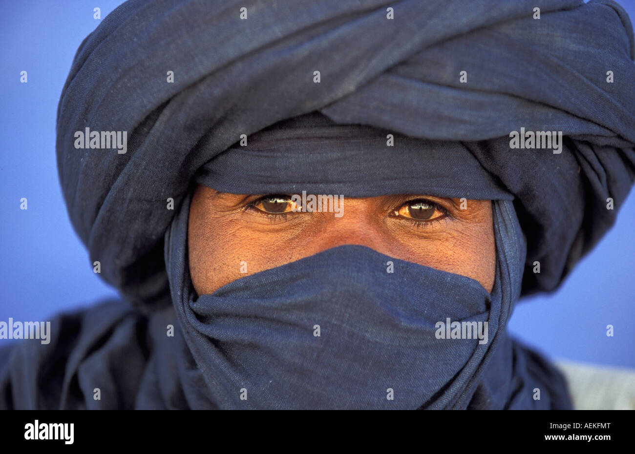 Libyen Ghat Mann der Tuareg Stamm Stockfoto