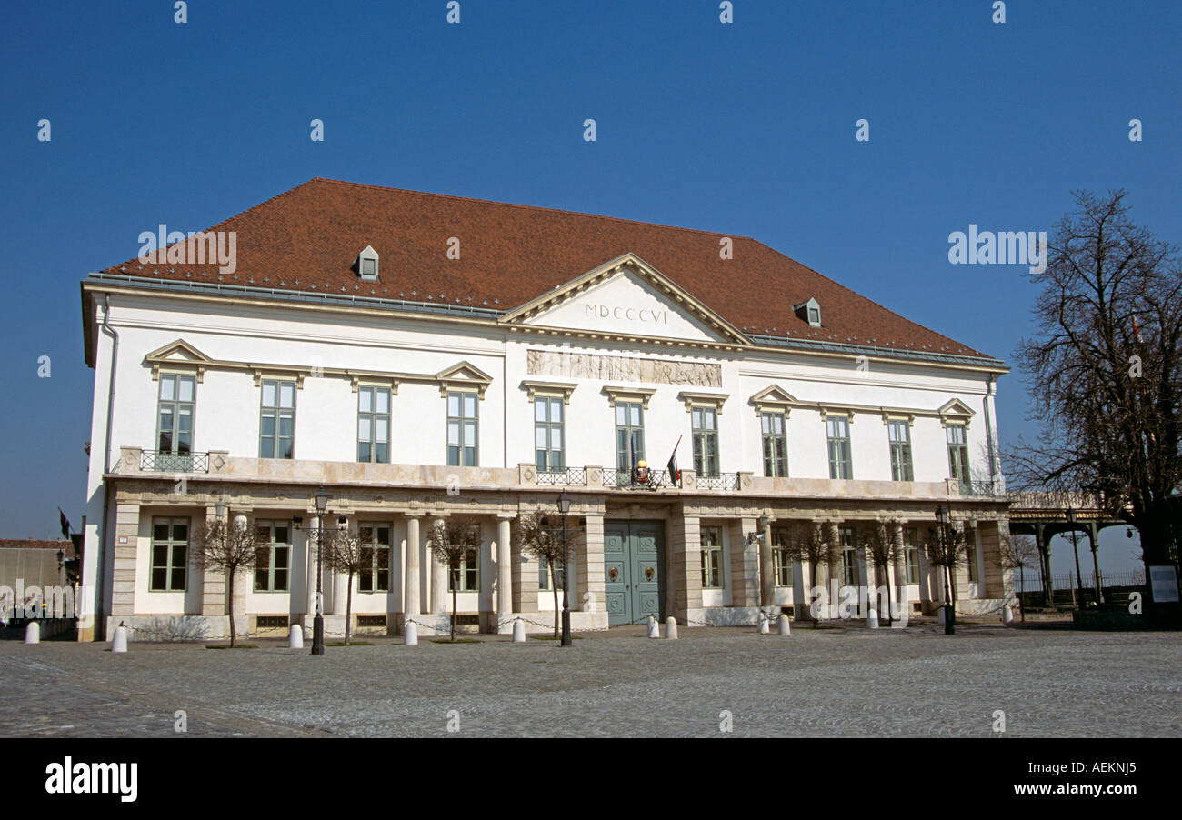 Residenz des Präsidenten, Sandor Palota (Palast), Castle Hill District, Budapest, Ungarn Stockfoto