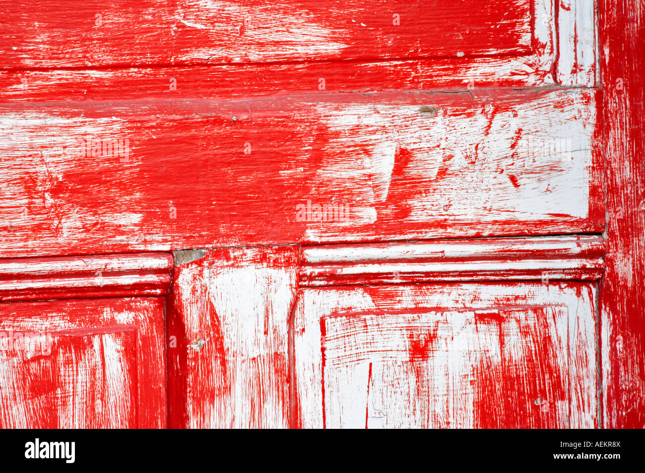 Alte rote Tür Tucson Arizona Stockfoto