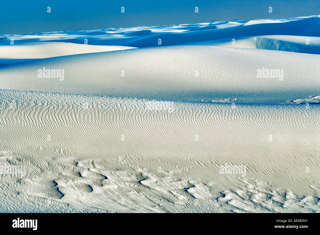 Endlose Sand White Sands National Monument New Mexico Stockfoto