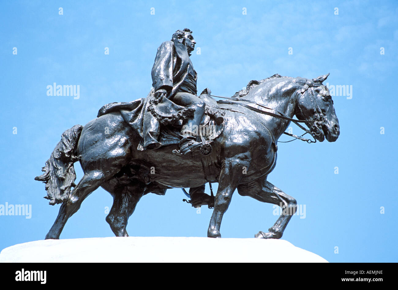 General José de San Martin Statue, Plaza San Martin, Lima, Peru Stockfoto