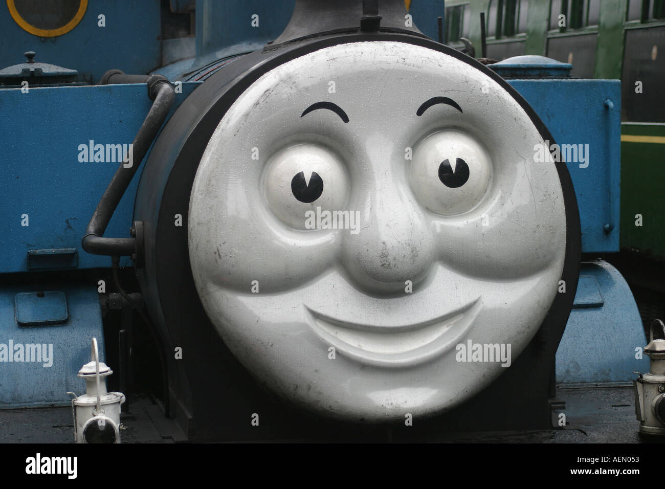 Anlässlich der Serian s 4. Geburtstag A Besuch der Great Central Railway in Loughborough Thomas die Behälter-Maschine Stockfoto