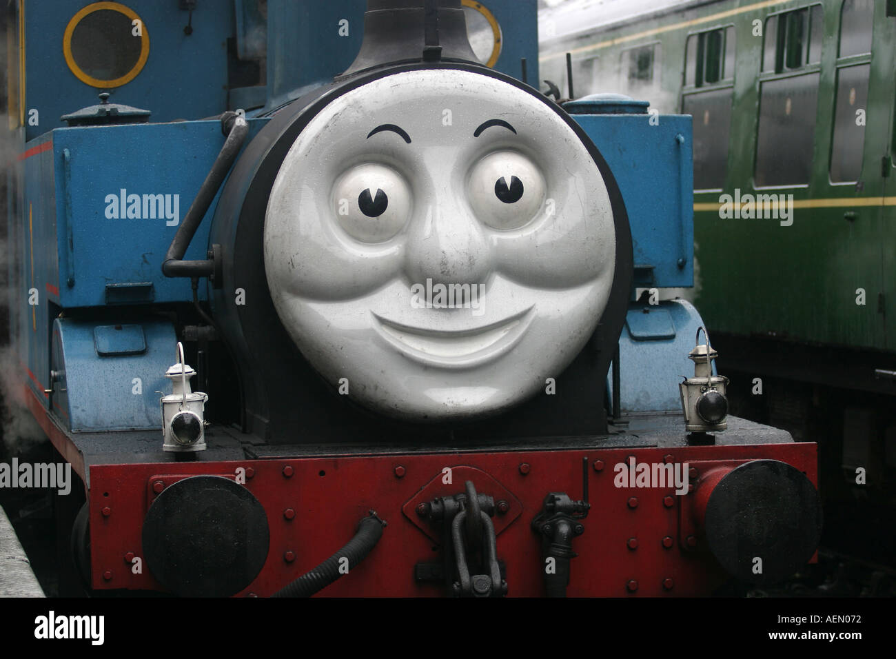 Ein Besuch der Great Central Railway in Loughborough Thomas the Tank Engine Stockfoto