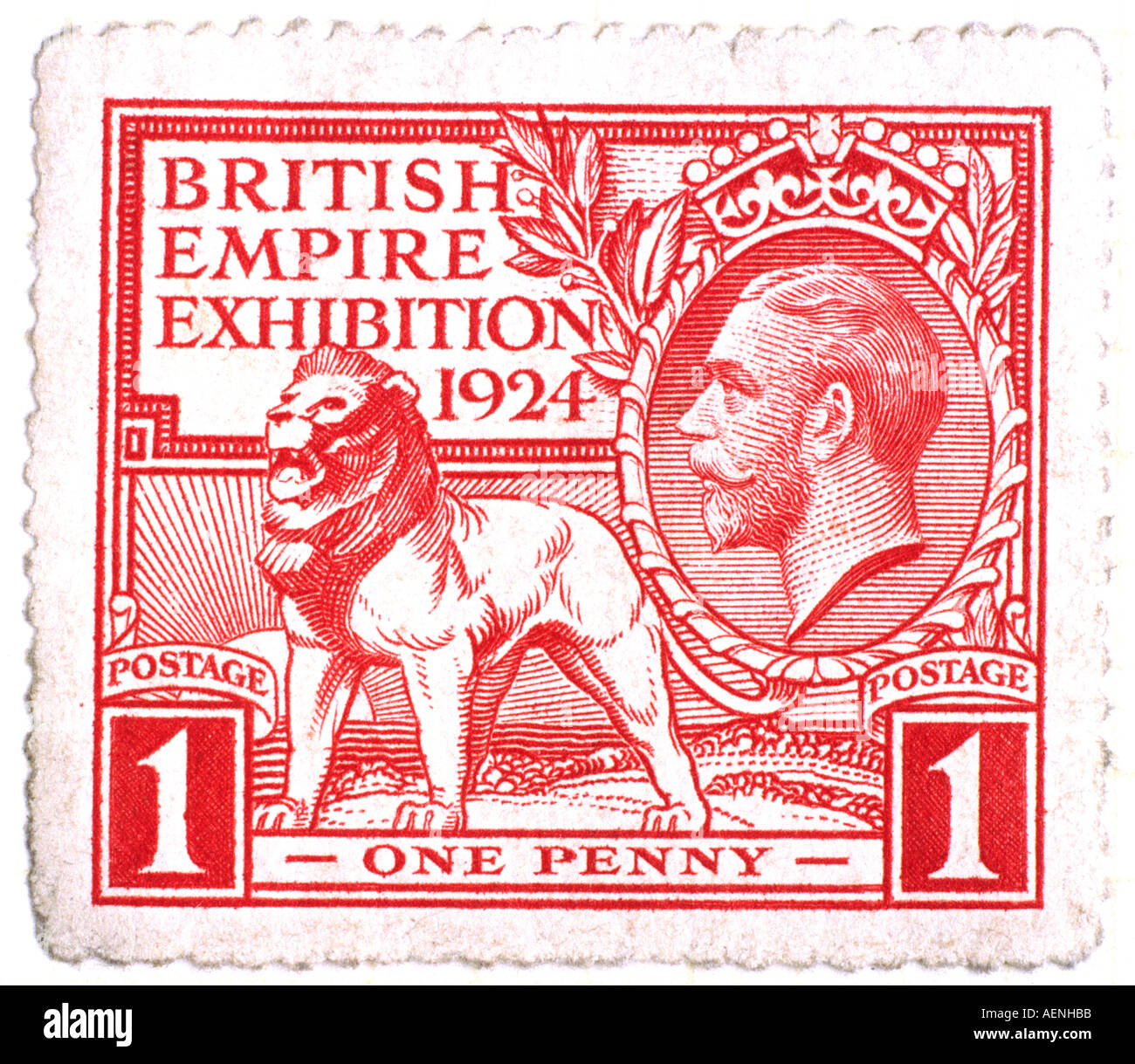 British Empire Exhibition Stempel Stockfoto