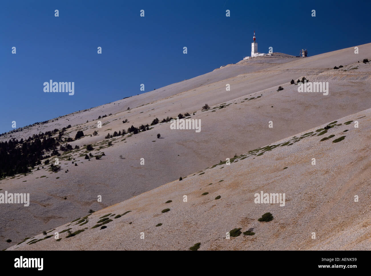 Mont Ventoux, Karge Gipfellandschaft Stockfoto