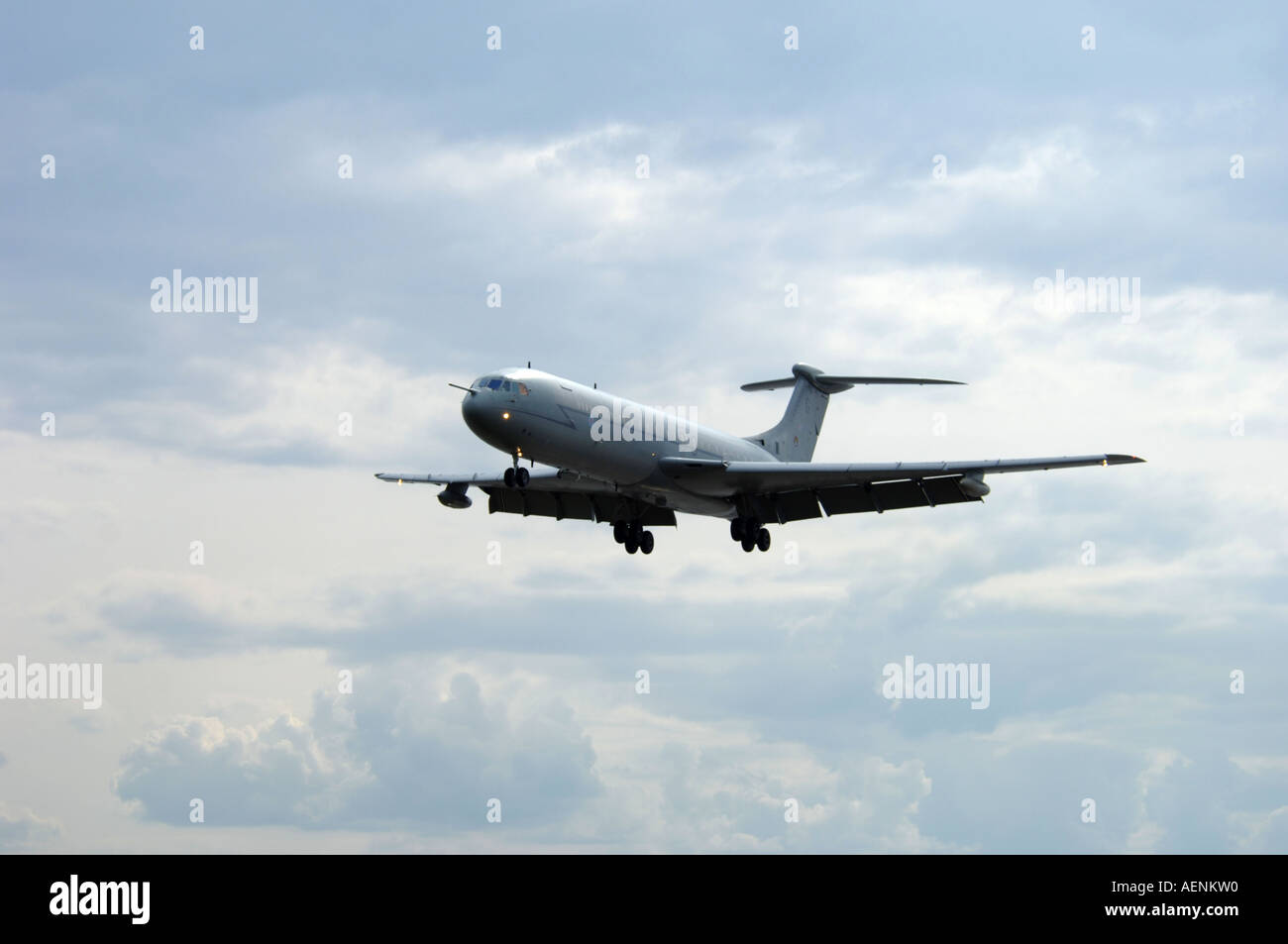 RAF VC 10 RAF Kinloss Flugplatz Schottland Morayshire nähert.   XAV-485 Stockfoto