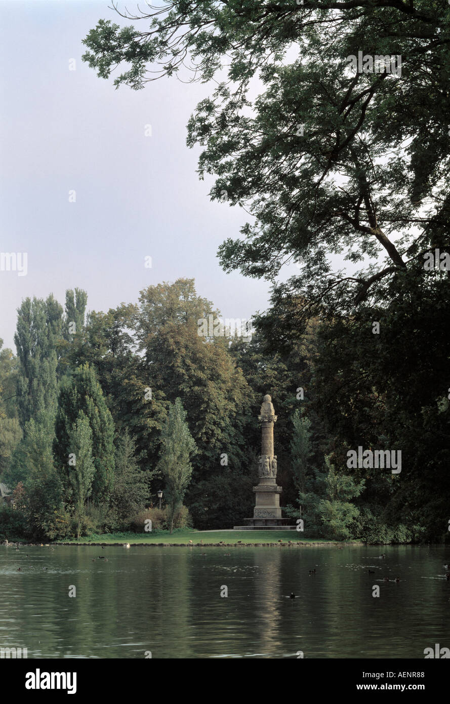 München, englischen Garten, Sckell-Denkmal Stockfoto