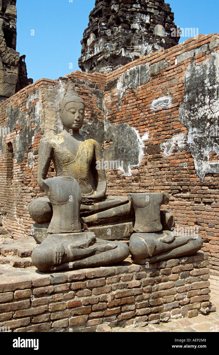 Phra Prang Sam Yot Tempel, Lopburi, Thailand Stockfoto