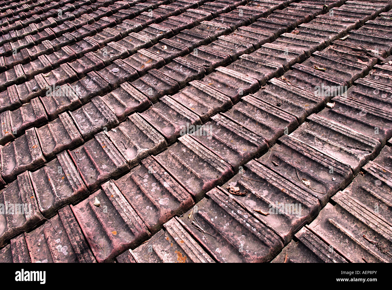 Alten Contry-Dachziegel Stockfoto