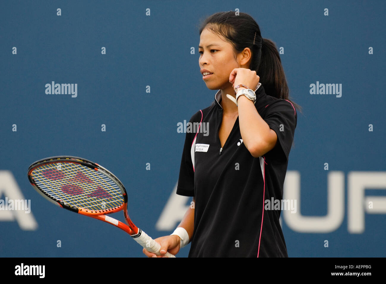 Thai WTA Spieler Hsieh Su-Wei spielt beim Tennisturnier 2007 Acura Classic, La Costa California Stockfoto