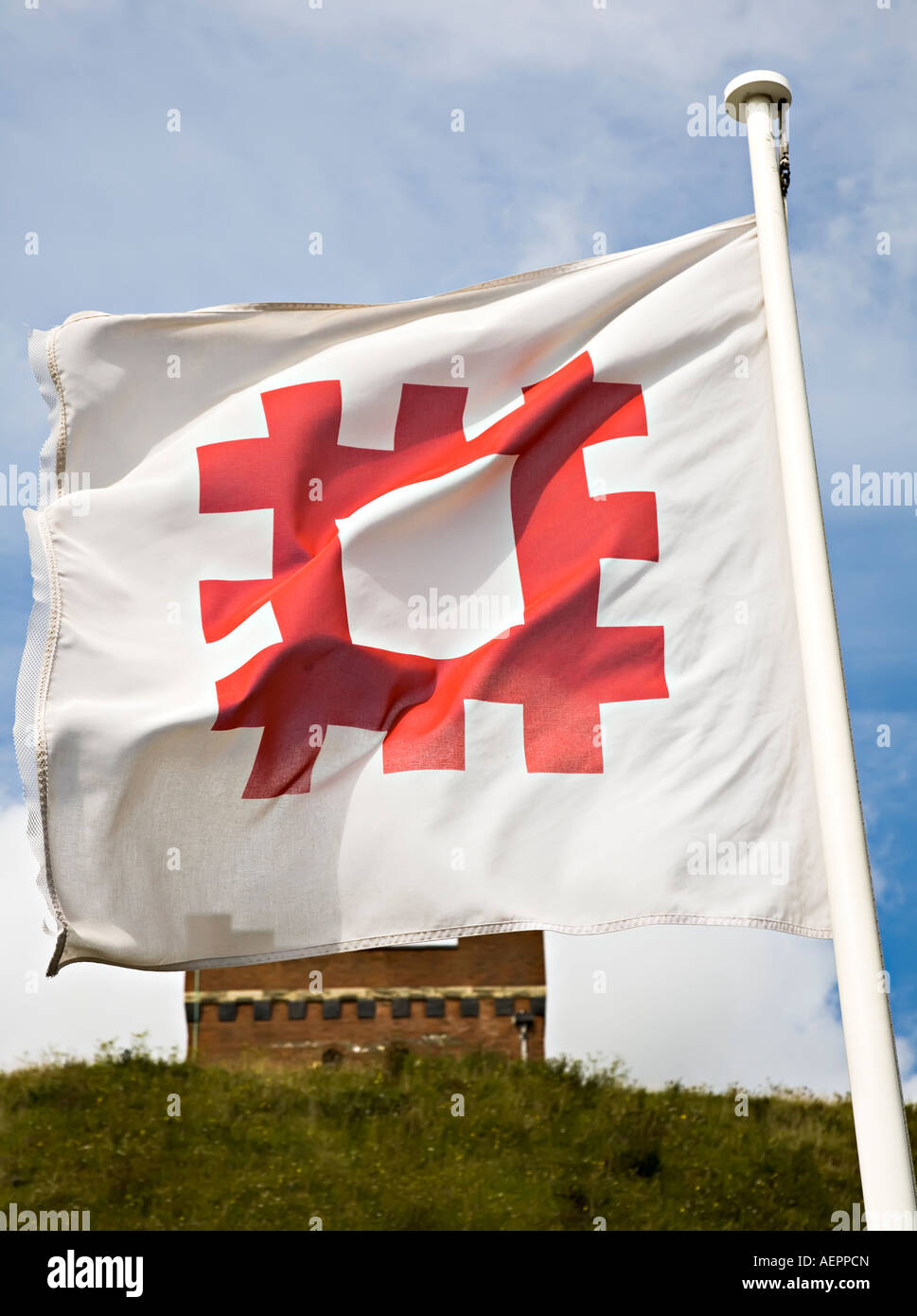 English Heritage Flagge Stockfoto
