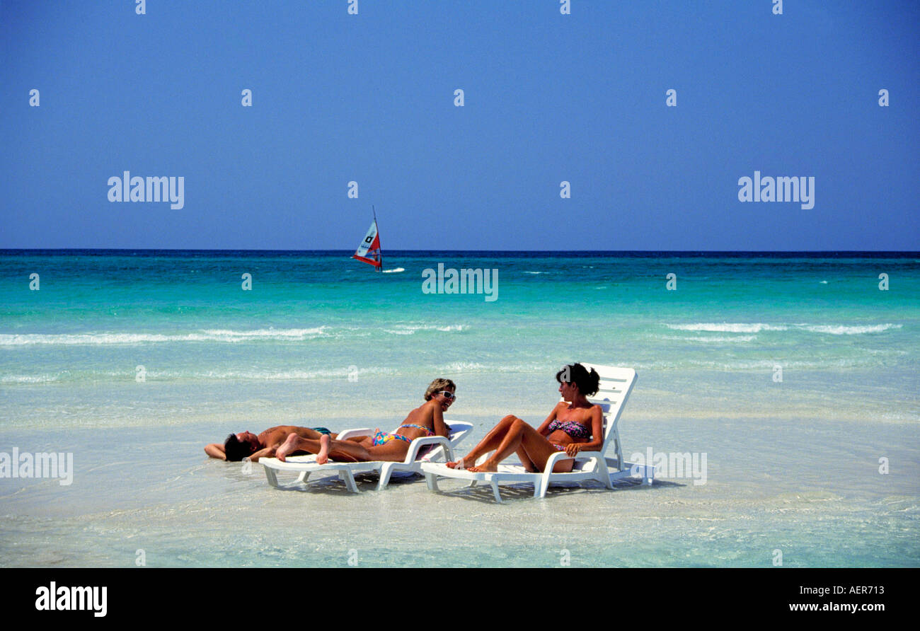 Easy-Going in Varadero Strand Kuba nur zur redaktionellen Verwendung Stockfoto