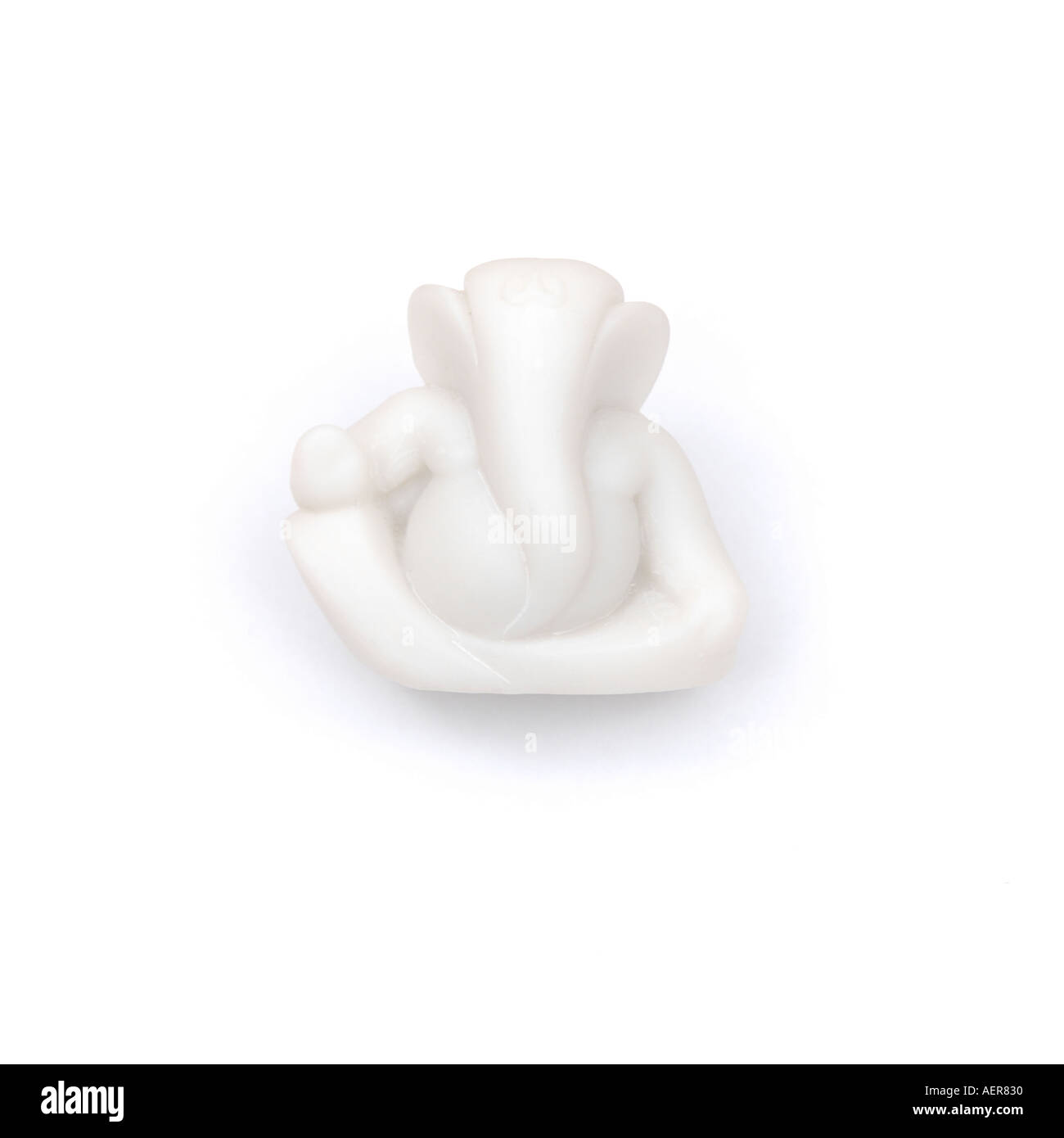 Ein weißer Marmor moderne Idol von beliebten hindu-Gottheit Lord Ganesh Stockfoto