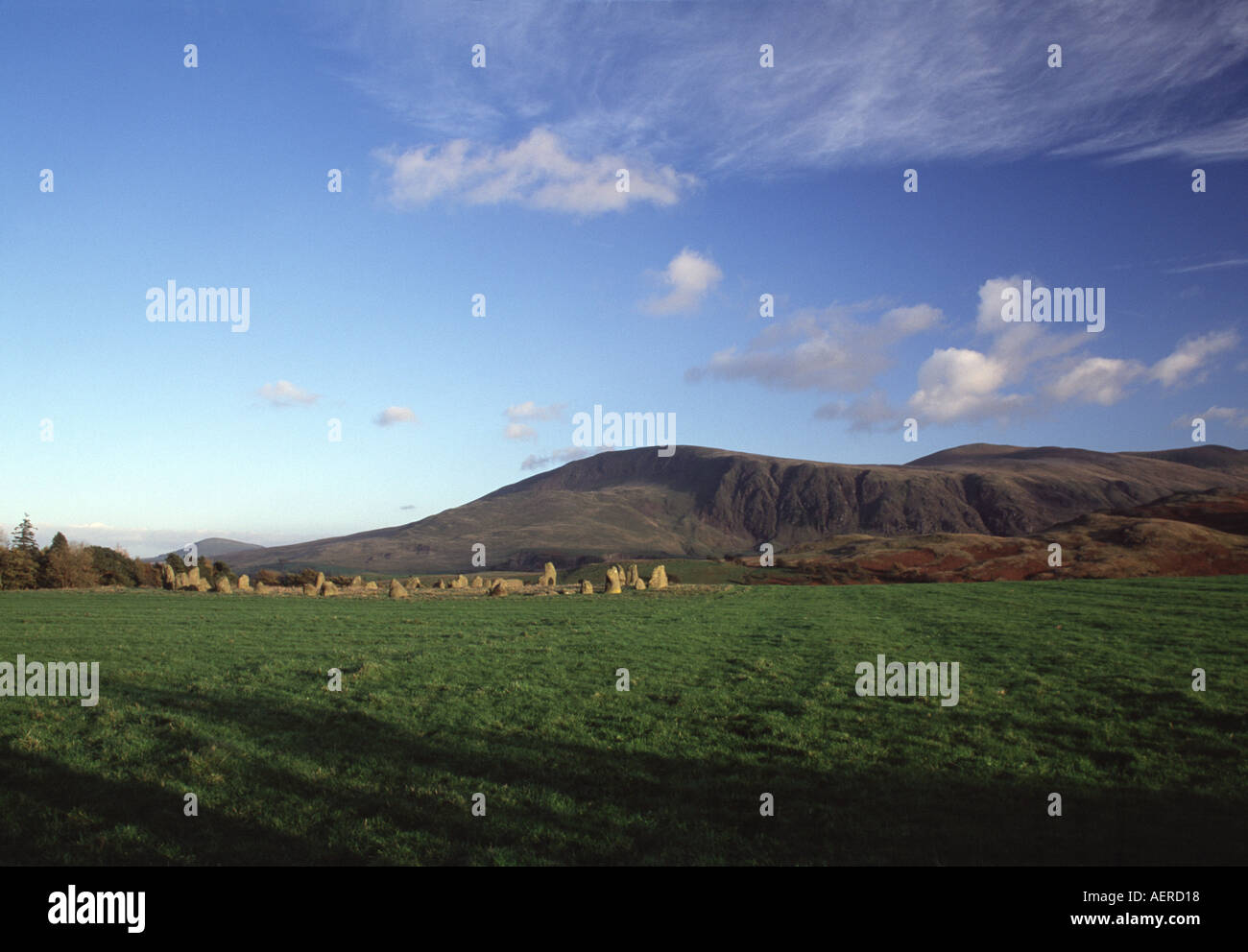 Die Menhire bei Castlerigg im englischen Lake District Stockfoto