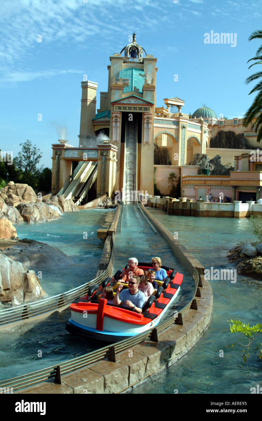 SeaWorld Orlando Florida USA Reise nach Atlantis Fahrt Stockfoto