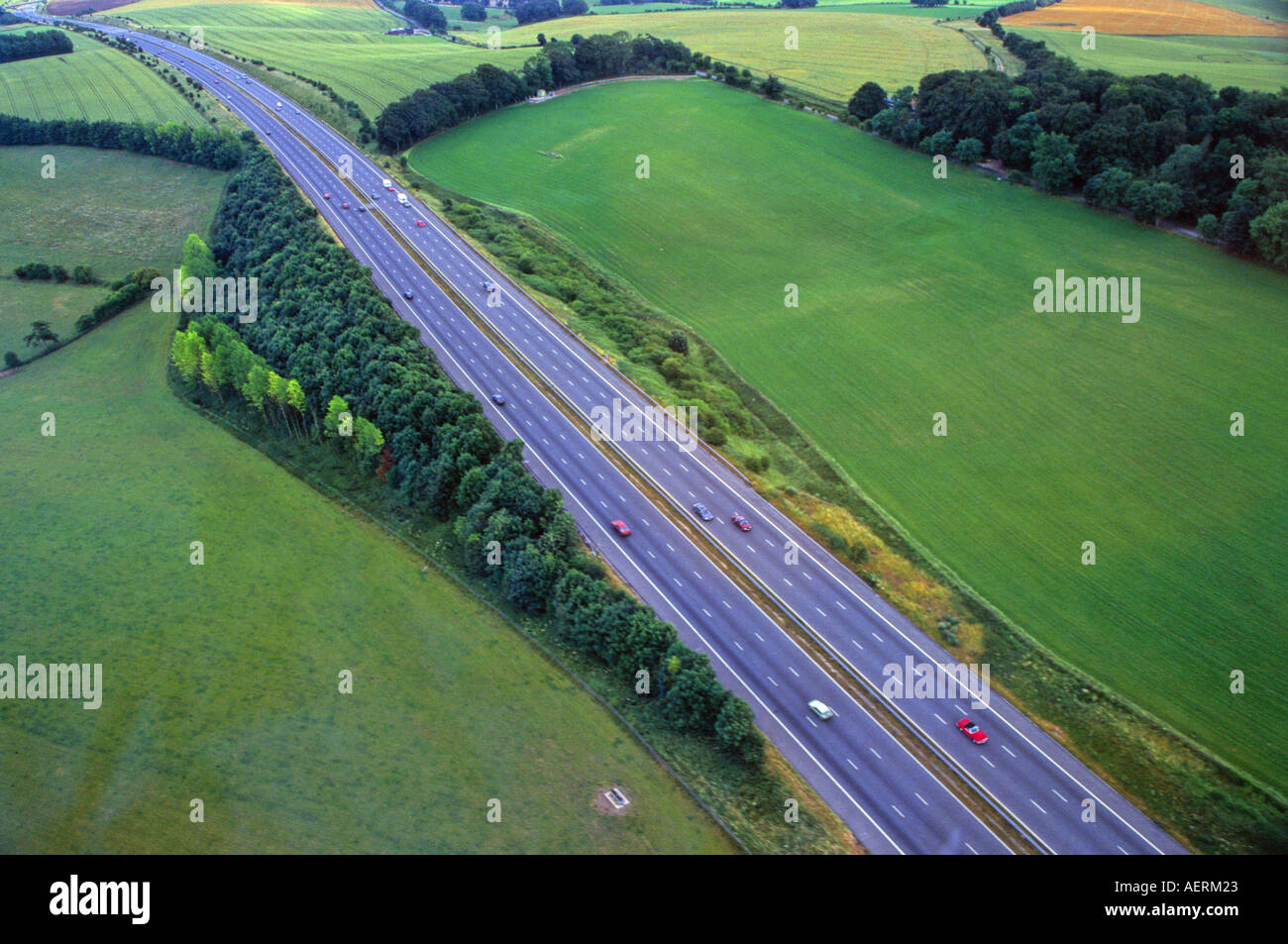 Luftaufnahme der Motor Weg Gloucestershire Stockfoto