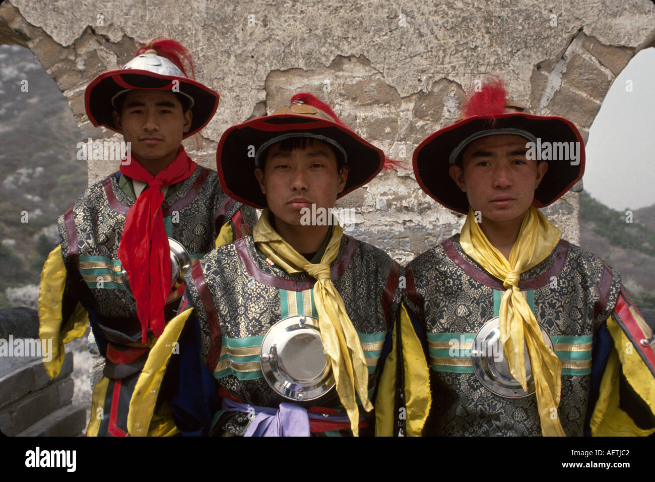 China Chinese Asian Orient, Kommunismus, Kommunist, Badaling, Peking, Chinesische Mauer, Führer, Ming-Dynastie, Kostüm, Insignien, China011 Stockfoto