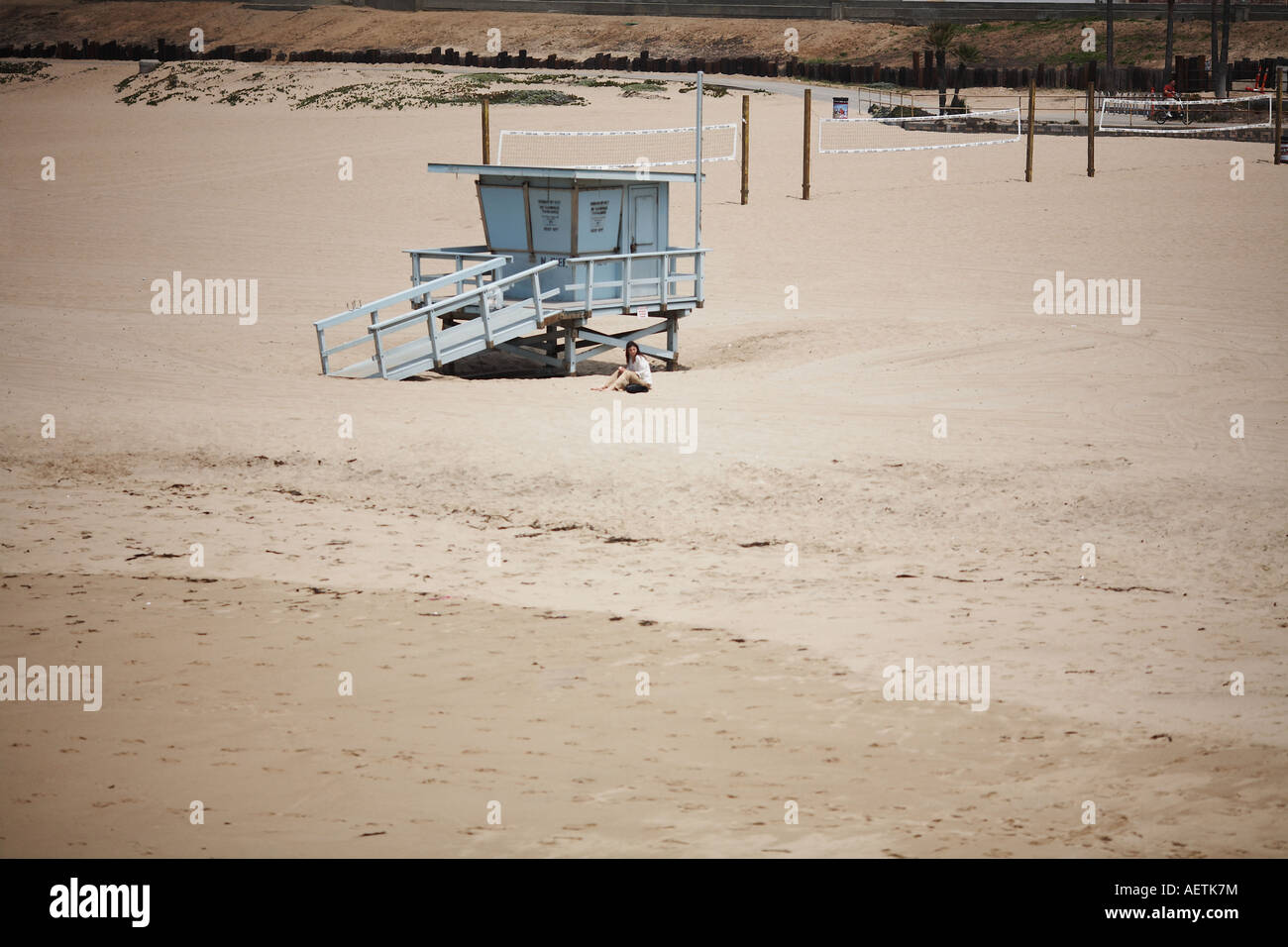 Life Guard Station in Manhattan Beach, Los Angeles County, Kalifornien, USA Stockfoto