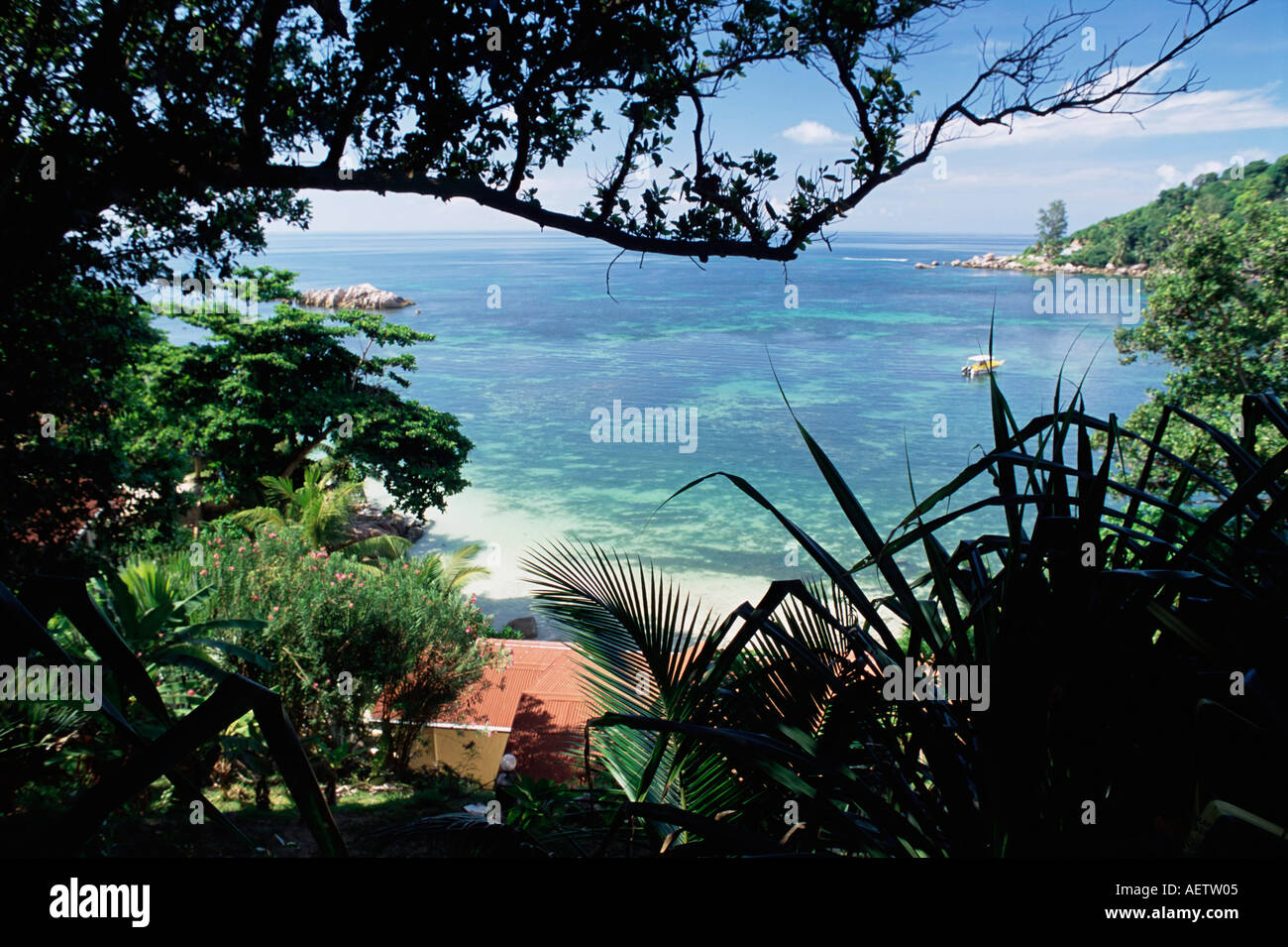 Anse Lazio Chevalier Bucht Nordwestküste Insel Praslin Seychellen Indischer Ozean Afrikas Stockfoto