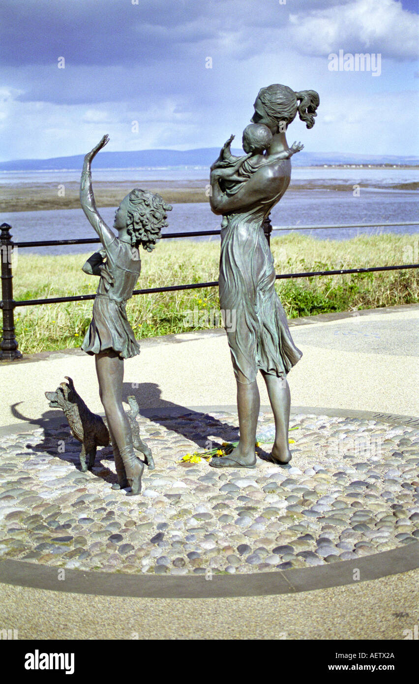 Skulptur von Anita Lafford namens Welcome Home in der Nähe von Fleetwood niedrigeren Licht Stockfoto