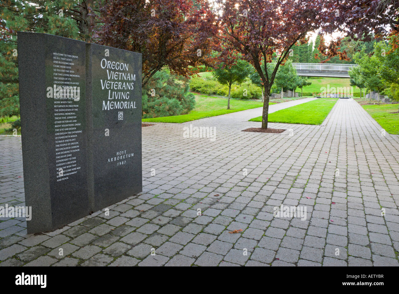 Garten von Trost Vietnam Veterans Memorial Washington Park Portland Oregon Stockfoto