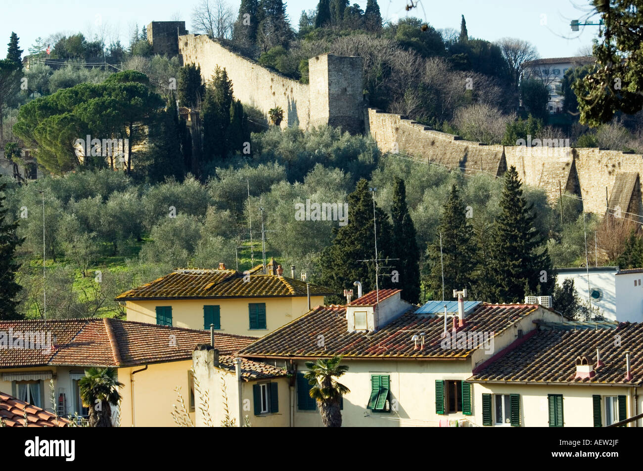 Mauern der Festung Belvedere Forte di Belvedere Florenz Tuscany Italien Europa Stockfoto