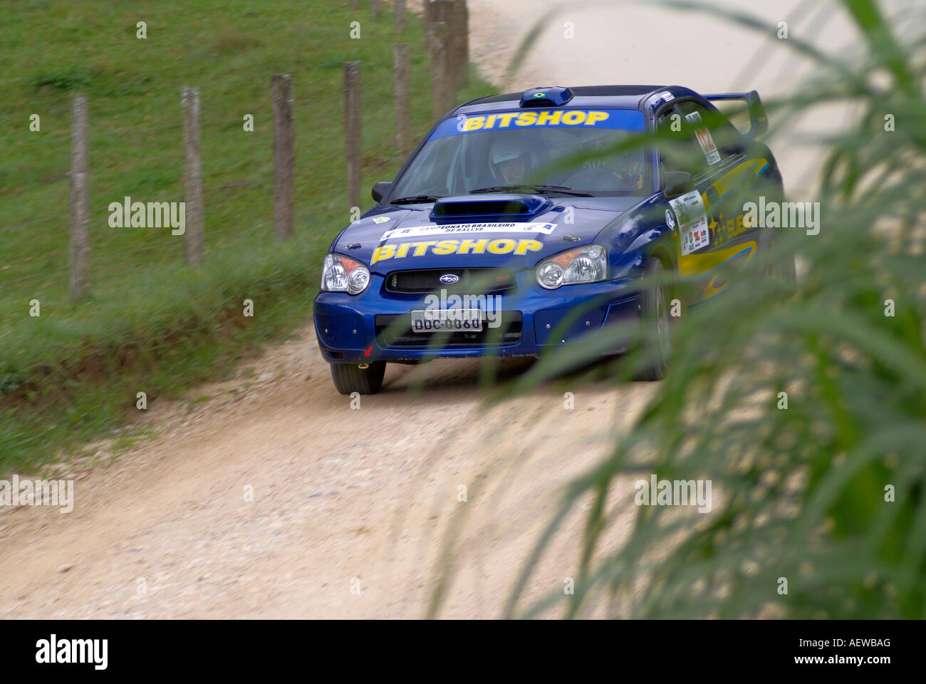 Rallye Rennen für die brasilianische Rallye-Meisterschaft in Pomerode Santa Catarina Stockfoto