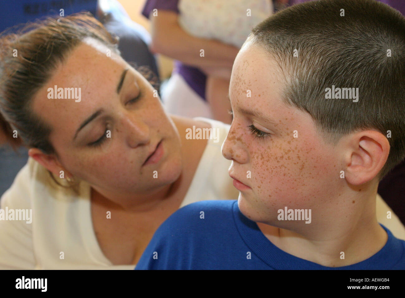 Florida Key Biscayne, St. Agnes Church, Betancourt Family Reunion, Cuban, lateinamerikanisch-lateinamerikanisch, ethnische Einwanderer Minderheit, Mutter, Mutter, Eltern par Stockfoto