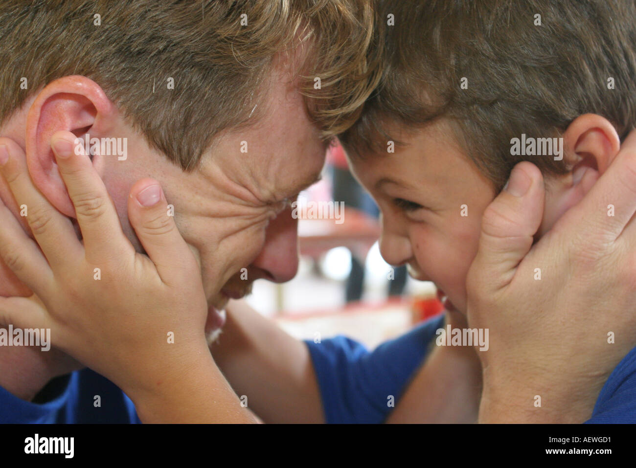 Florida Key Biscayne, St. Agnes Church, Betancourt Family Reunion, Kubaner, lateinamerikanisch-lateinamerikanischer Herkunft, Immigranten, Minderheit, Vater, Vater, Elternteil par Stockfoto