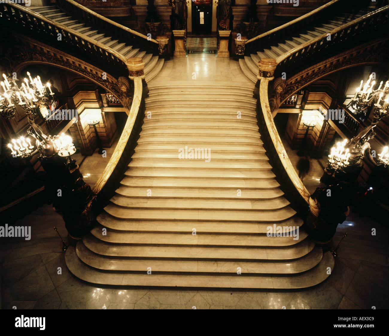 Haupttreppe Opéra Garnier PARIS Frankreich Stockfoto