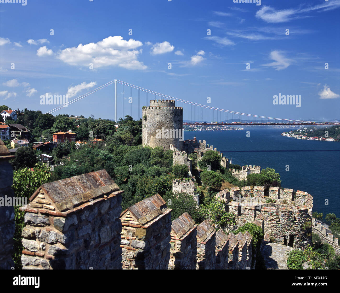 Rumelihisarı Rumeli Festung und Bosphorus Istanbul Stockfoto